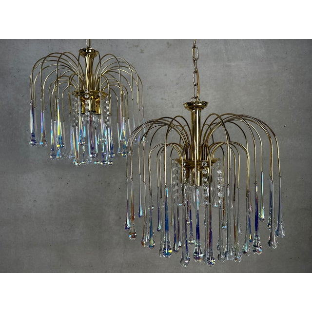 Hollywood Regency Teardrop Chandelier from Massive, 1970s For Sale - Image 12 of 12