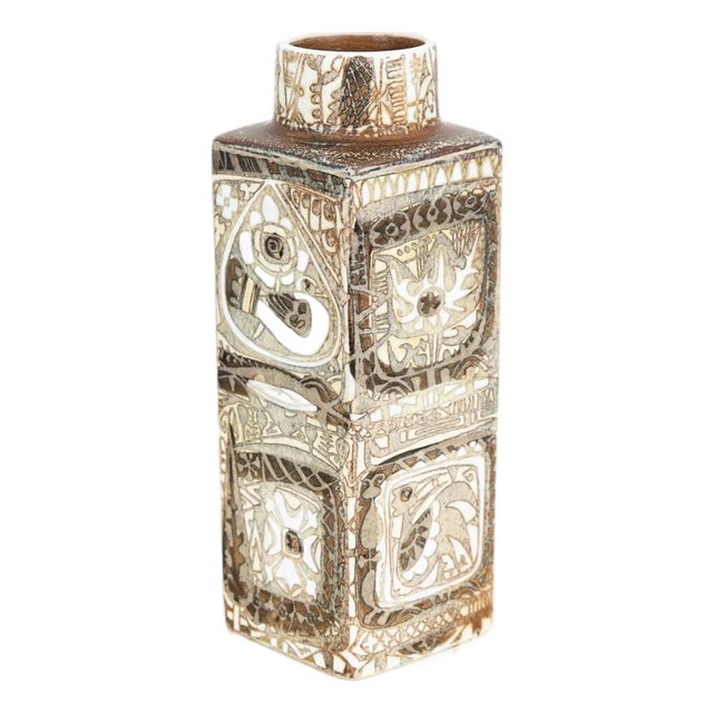 Mid Century Modern Ceramic Vase Royal Copenhagen Nils Thorsson Baca 719 Fajance For Sale
