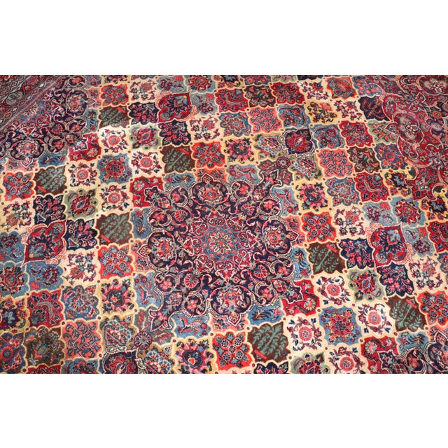 Early 20th Century Zabihi Collection Jewel Toned Signed Oversize Persian Kashan Rug - 10'3" x 17'3" For Sale - Image 4 of 12
