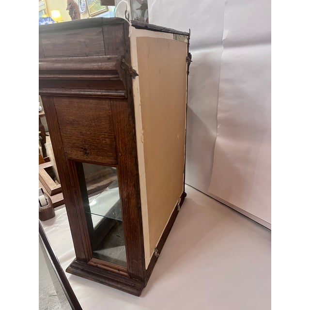 Wood Antique French Oak Ornate Curio Display Cabinet For Sale - Image 7 of 18