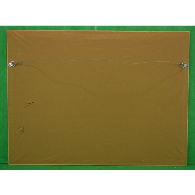 Print Sz: 15"H x 19 1/2"W Frame Sz: 24 1/2"H x 32 1/2"W w/ Hermes orange matte & antique bamboo frame