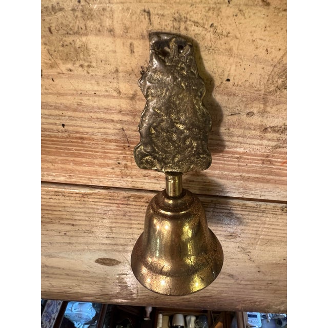 Vintage Mayflower Ship Brass Dinner Bell For Sale - Image 4 of 4