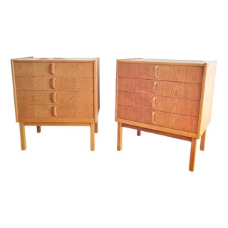 Vintage Swedish Chests of Drawers by Bertil Fridhagen for Bodafors, 1960s, Set of 2 For Sale