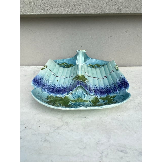 19th Century Large French Asparagus Platter Saint Amand For Sale - Image 4 of 8