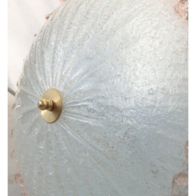 1970s Miss Pink Italian Murano Glass Ceiling Fixture, Murano For Sale - Image 9 of 11