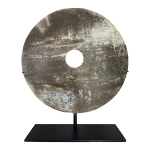 Jade Disc Mounted on Stand