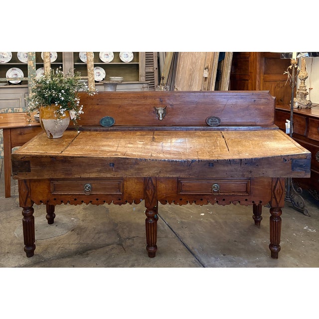 Early 19th Century Walnut Billot De Boucher/ Butcher's Table For Sale - Image 15 of 15