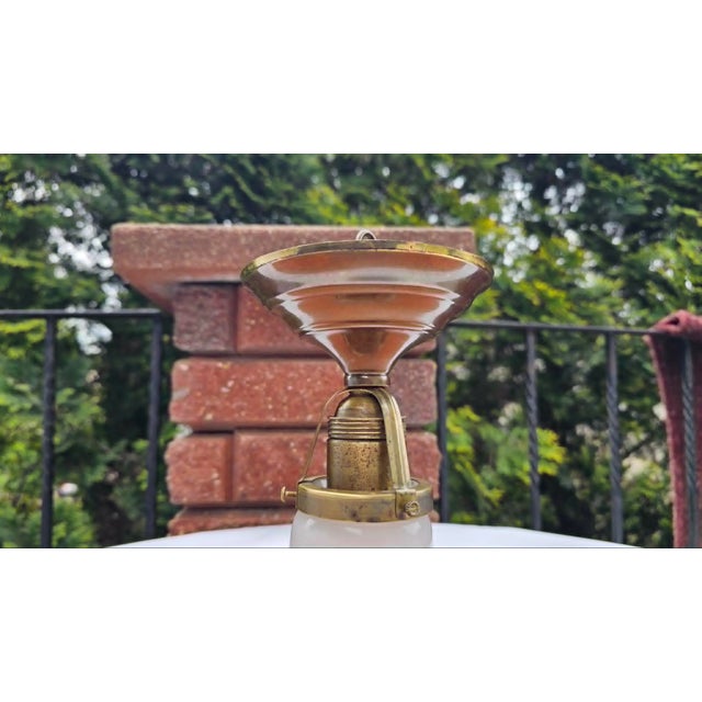 Brass Ceiling Lamp, 1890s For Sale - Image 5 of 10