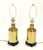 Pair of Asian Style c1070s Cylinder Shape Base Table Lamps Wooden Feet MINT! For Sale - Image 15 of 17