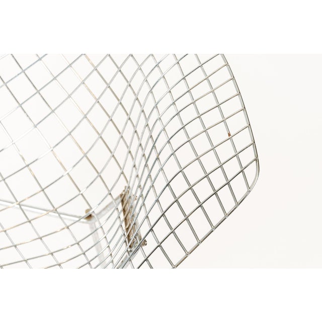 Mid Century Silver Diamond Wire Lounge Chair by Harry Bertoia for Knoll For Sale - Image 10 of 15