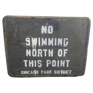 Vintage Chicago Park District Sign For Sale