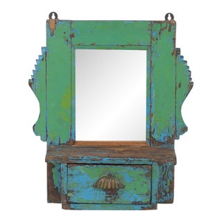 Vintage Indian Hanging Wall Mirror For Sale
