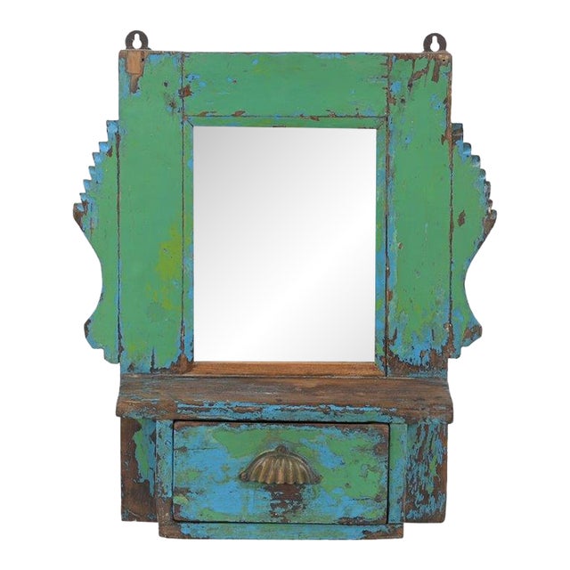 Vintage Indian Hanging Wall Mirror For Sale