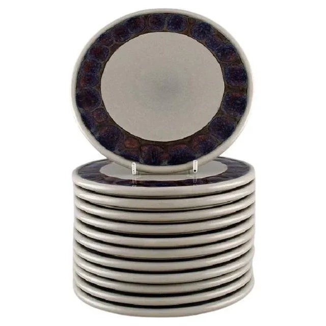 1970s Glazed Stoneware Butter Boards Mexico by Bing & Grøndahl, Set of 12 For Sale - Image 5 of 5