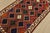 An authentic vintage tribal Qashqai rug hand-knotted with fine wool and natural dyes. This nomadic rug features a...