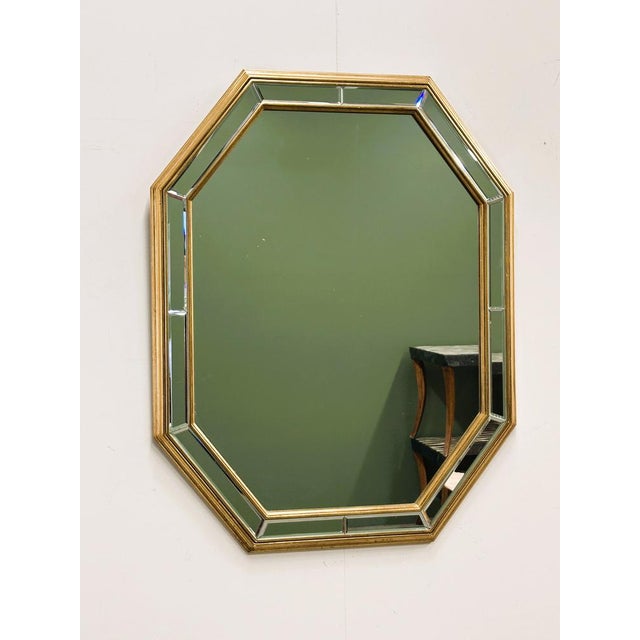 Large Octagonal Bevelled Mirror by De Knudt, Belgium, 1980s For Sale - Image 6 of 9