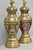 Vintage Brass & Cloisonné Enamel Pink & Blue Jardiniere Urn Table Lamps - Pair For Sale - Image 11 of 14