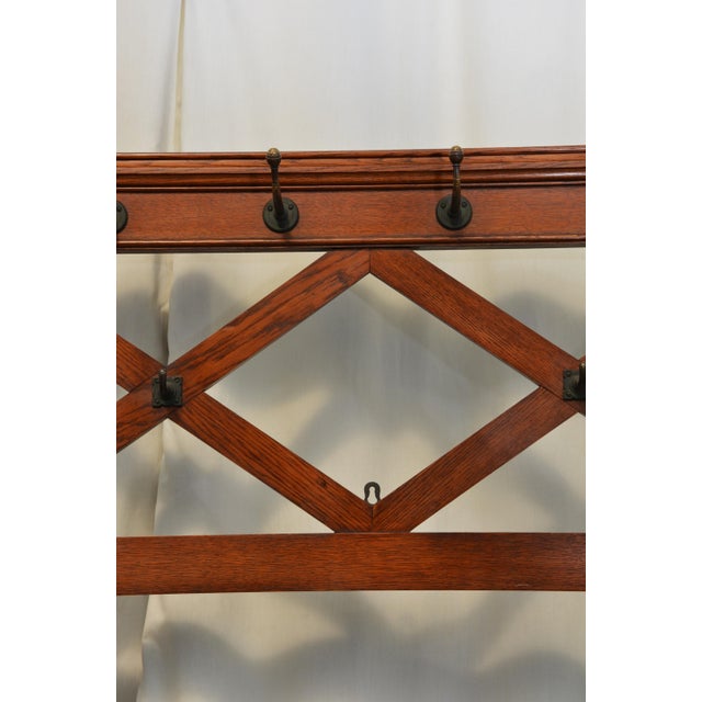 English Victorian Gothic Coat Stand in Oak, 1860 For Sale - Image 9 of 18