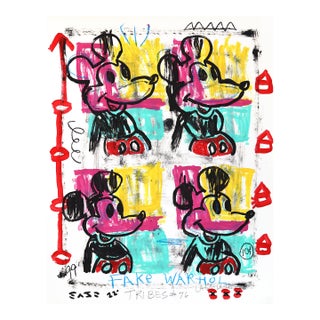Mouse Trap Fame - Original Graphic Pop Street Art Acrylic Painting on Posterboard For Sale