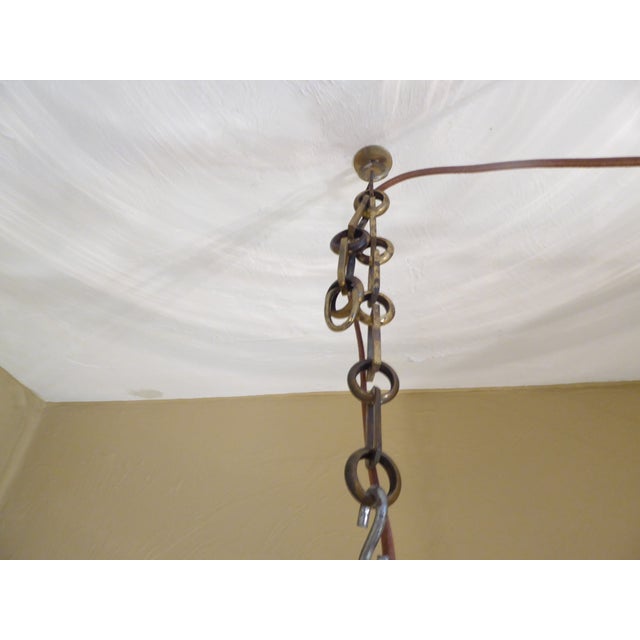 Early 20th Century Vintage Glass Smoke Bell Light For Sale - Image 5 of 5