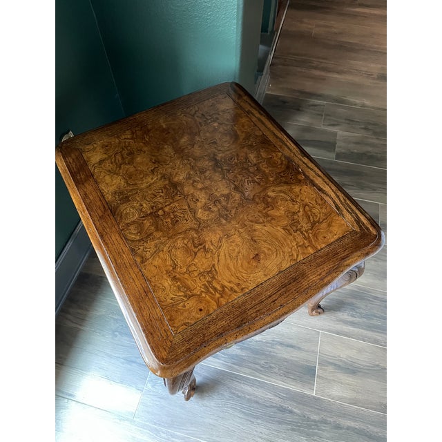 Century Furniture Burlwood French Provincial End Table With Drawer For Sale - Image 9 of 15