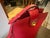 Animal Skin A 1995 Vintage Louis Vuitton Castillan Red Epi Leather Cluny Shoulder Bag For Sale - Image 7 of 17