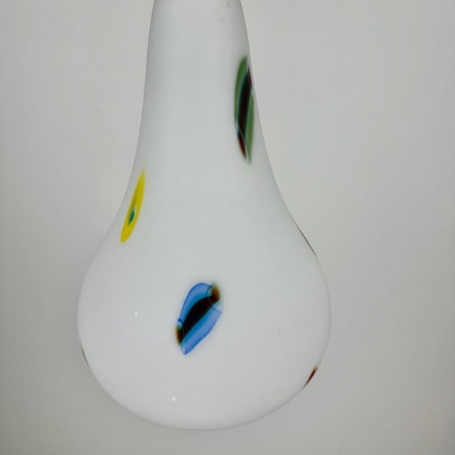 Opaline Murano Glass Pendant attributed to Stilnovo For Sale - Image 6 of 7