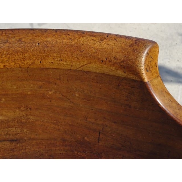 Antique Gondola Armchair in Walnut and Fabric For Sale - Image 11 of 18
