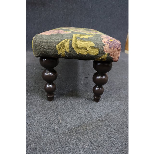 Floral Kilim Bench For Sale In Philadelphia - Image 6 of 8