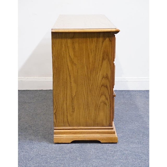 Broyhill Premier Early American Country Style Solid Oak 54" Double Dresser 6510-21 For Sale - Image 12 of 13