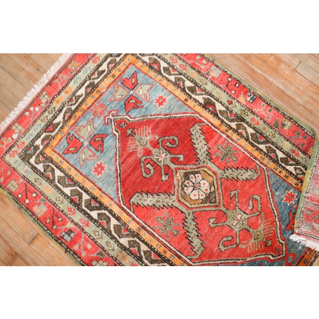 Antique Zabihi Collection Anatolian Small Rug - 3'3" x 4'10" For Sale - Image 4 of 9