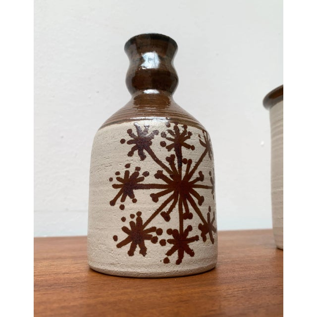 Mid-Century Danish Ceramic Bottle and Vase from Ebeltoft Pottery, Denmark, 1960s, Set of 2 For Sale - Image 12 of 16