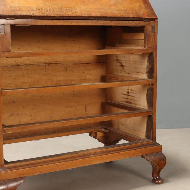 Small English Mahogany Bureau For Sale - Image 11 of 15