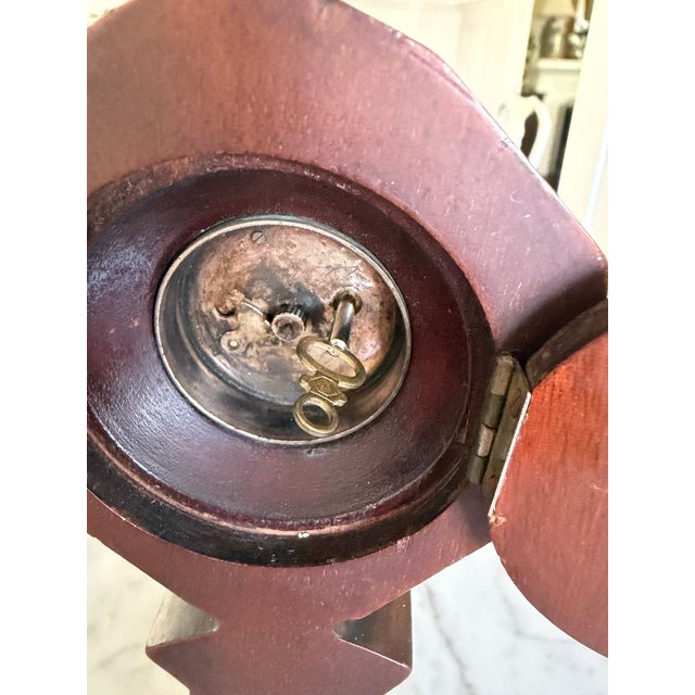 Early 20th Century Art Deco Sterling Silver & Wood Mantel Clock For Sale In Los Angeles - Image 6 of 8