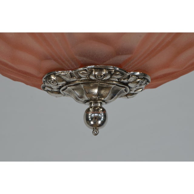 French Art Deco Pendant Light by Degue 1930 France For Sale - Image 10 of 14