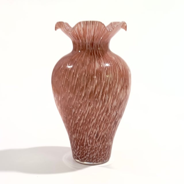 Brown Tawny Textural Artisanal Glass Vessel Curation, Made in Italy - Group of 3 For Sale - Image 8 of 17