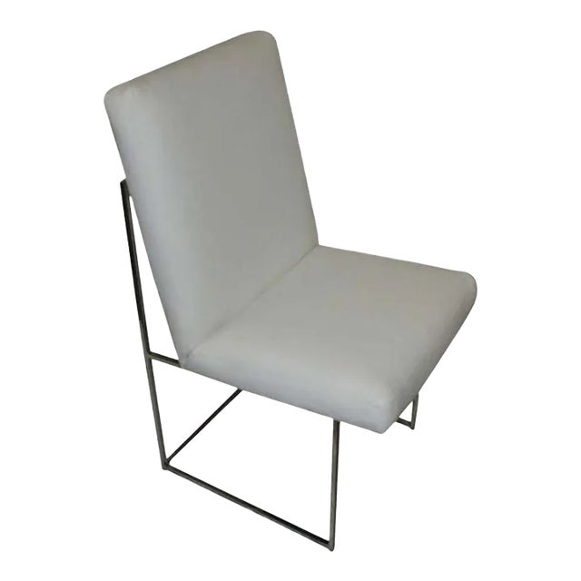 8 Milo Baughman Leather & Chrome Thin Series High Back Chair For Sale