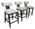Rh Ligné Fabric Counter Stools — Set of 3 For Sale