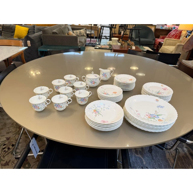 Traditional Mikasa “Something Blue” Bone China, Pattern A7051, Set of 47 Pieces For Sale - Image 3 of 12