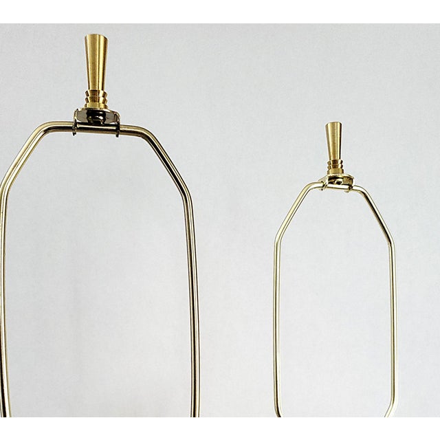Lamp Pair Italian Rialto Marble For Sale - Image 9 of 11