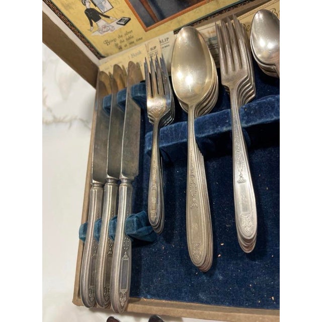 Mid 20th Century Vintage Community Plate Silverplate Flatware Set, 46 Pieces With Original Box For Sale - Image 5 of 12