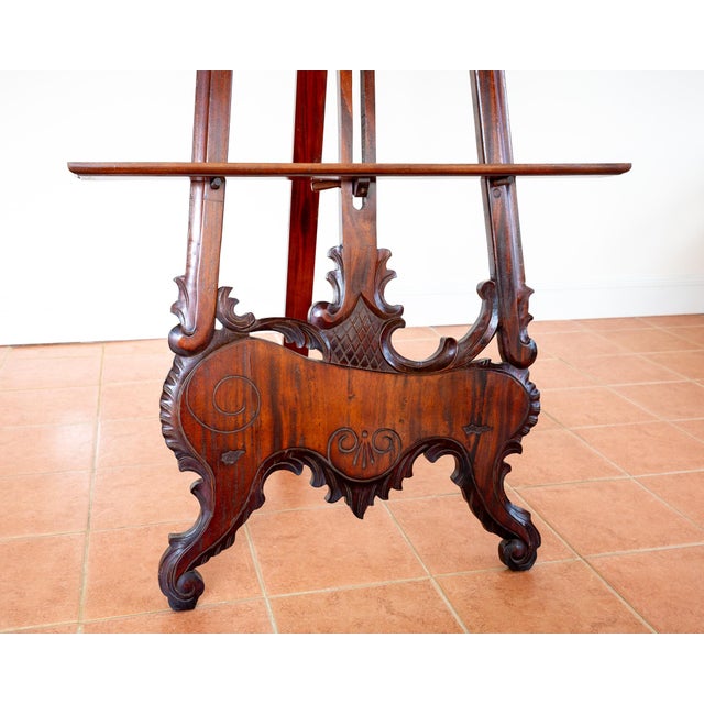 Brown Vintage Easel in Mahogany, 1920s For Sale - Image 8 of 18