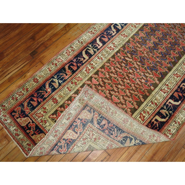 1930s Decorative Wide Traditional Persian Malayer Long Runner - 3'9" x 15'3" For Sale - Image 4 of 6