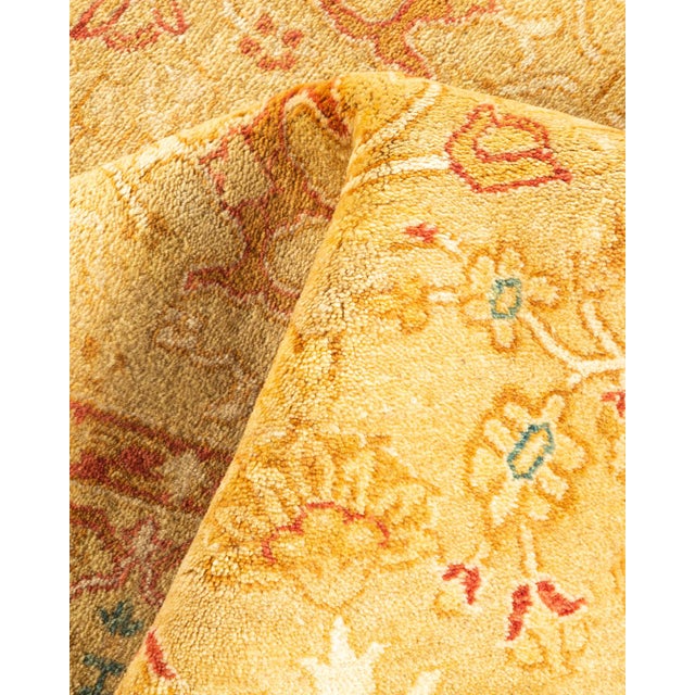 Textile Mogul, One-of-a-Kind Hand-Knotted Area Rug - Yellow, 4' 2" x 6' 1" For Sale - Image 7 of 8