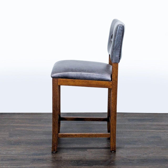 Modern Palecek Leather Bar Stool For Sale - Image 3 of 7