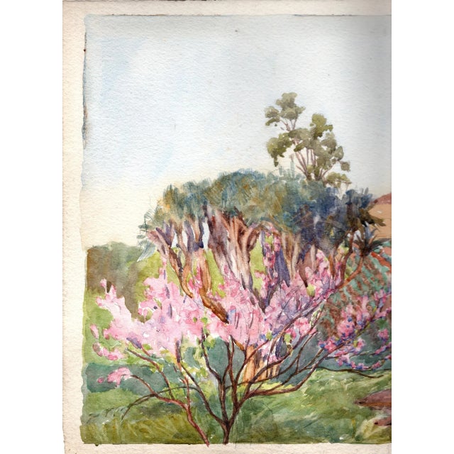 Impressionist Signed Jessie E. Muntz (Great Britian, Active 1903-1924) Landscape Scene, Watercolor (Framed) For Sale - Image 3 of 12