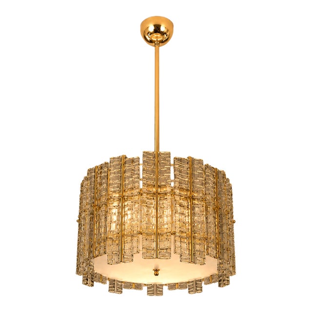 Contemporary Modern Italian Fumè “Tropical” Murano Glass Gold Chandelier by Simoeng For Sale