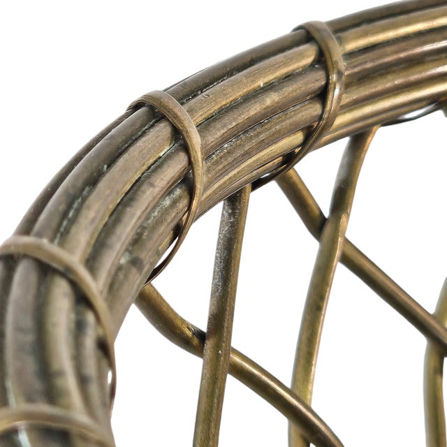 Metal Mid-Century Solid Brass Wire Basket by Gatco, Made in India, 10.375" For Sale - Image 7 of 11
