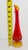 Hand-stretched swung vase rising from a hobnail base in amberina glass, graduating from ruby red at the rim to golden...