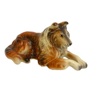 1985 Lefton Porcelain Lassie Collie Dog Figurine